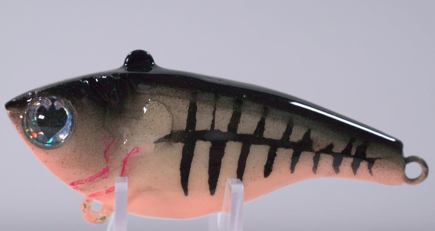 ½ oz Skelly Bone Lipless Crankbait

The Skelly Bone Lipless Crankbait is a ½ oz lure designed to grab attention and trigger reaction bites. Its Skelly Bone color pattern combines a soft bone-white body with subtle flashes of pearl and metallic highlights — a proven color that stands out in clear, cloudy, or slightly stained water.

With a tight, high-vibration wobble and  internal rattles, this bait mimics distressed baitfish and draws aggressive strikes from bass, walleye, and pike.